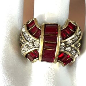 Heidi Daus SEE VIDEO Vintage/New size 9 Swarovski crystals ring